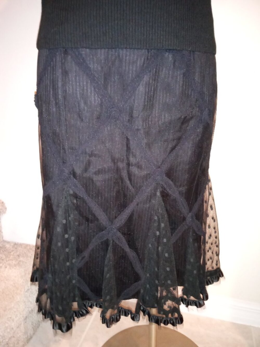 Nanette Lepore Black Lace Skirt